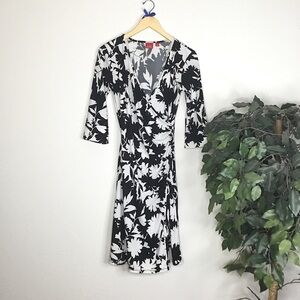 Anne Klein Floral Faux Wrap Dress